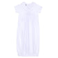 Blessed Embroidered Collared Short Sleeve Gown - Blue - Magnolia Baby Unisex
