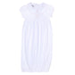 Blessed Embroidered Collared Short Sleeve Gown - Pink - Magnolia Baby Girl