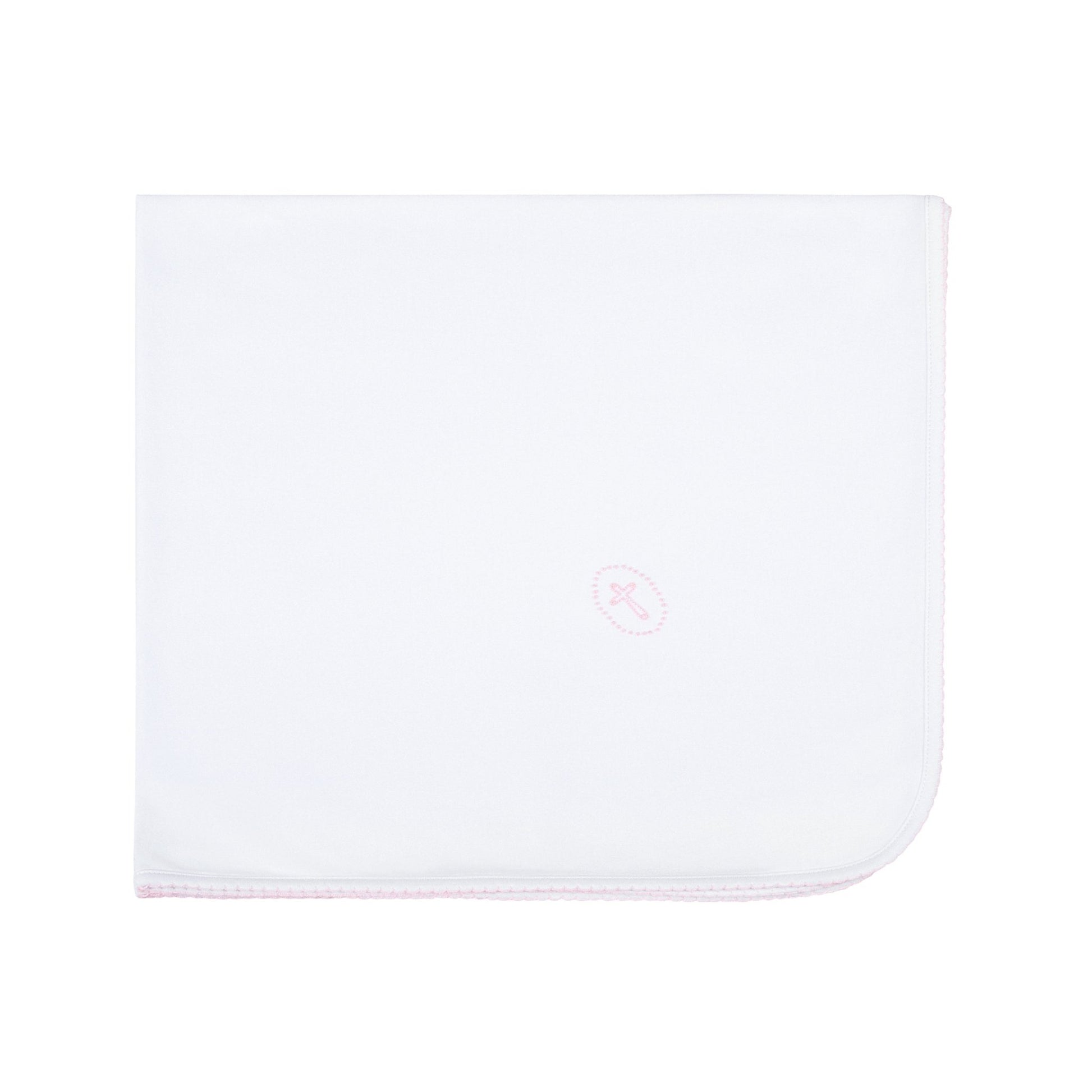 Blessed Embroidered Receiving Blanket - Pink - Magnolia BabyReceiving Blanket