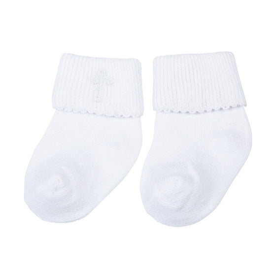 Blessed Embroidered Socks - White - Magnolia BabySocks