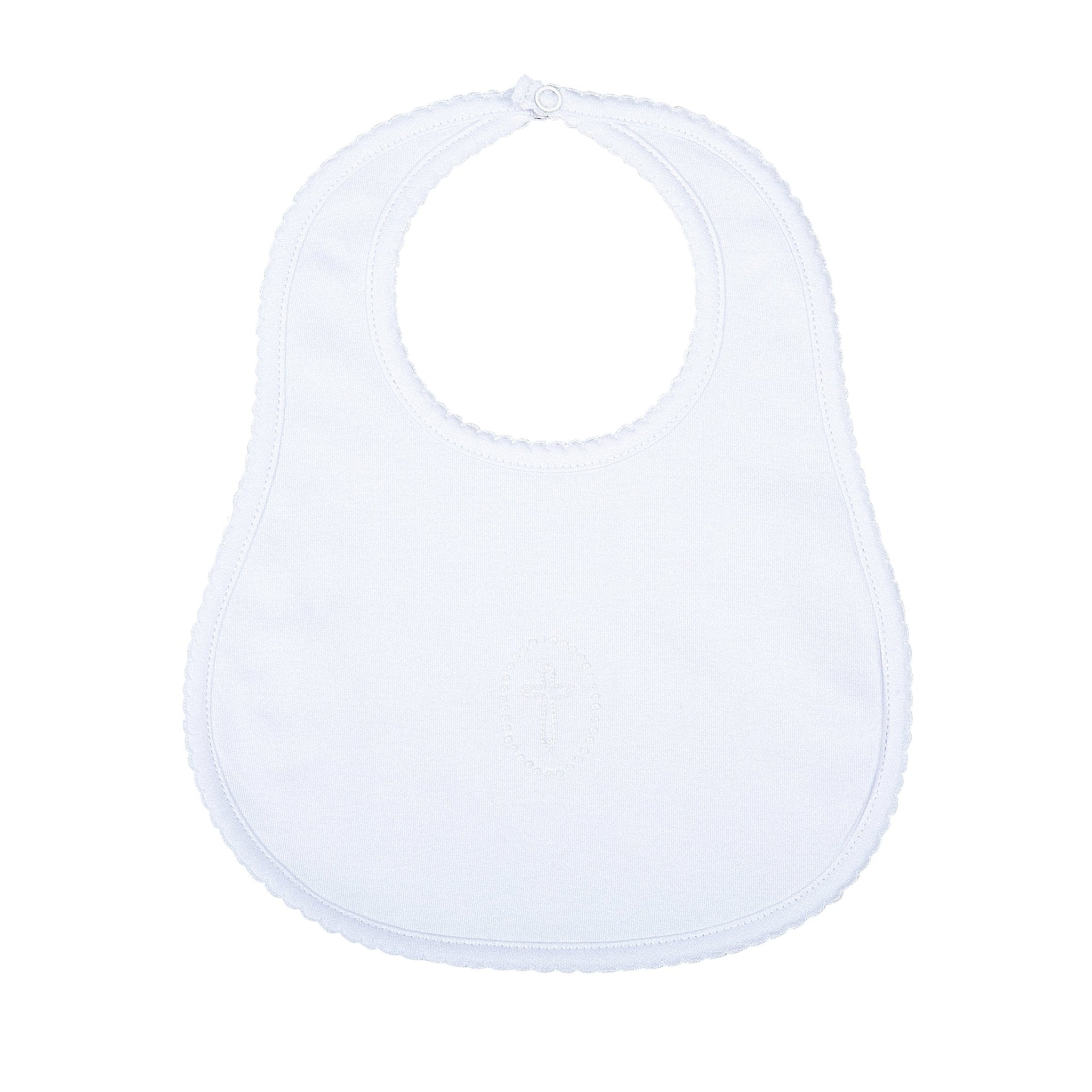 Blessed Embroidered Bib - White - Magnolia Baby Unisex