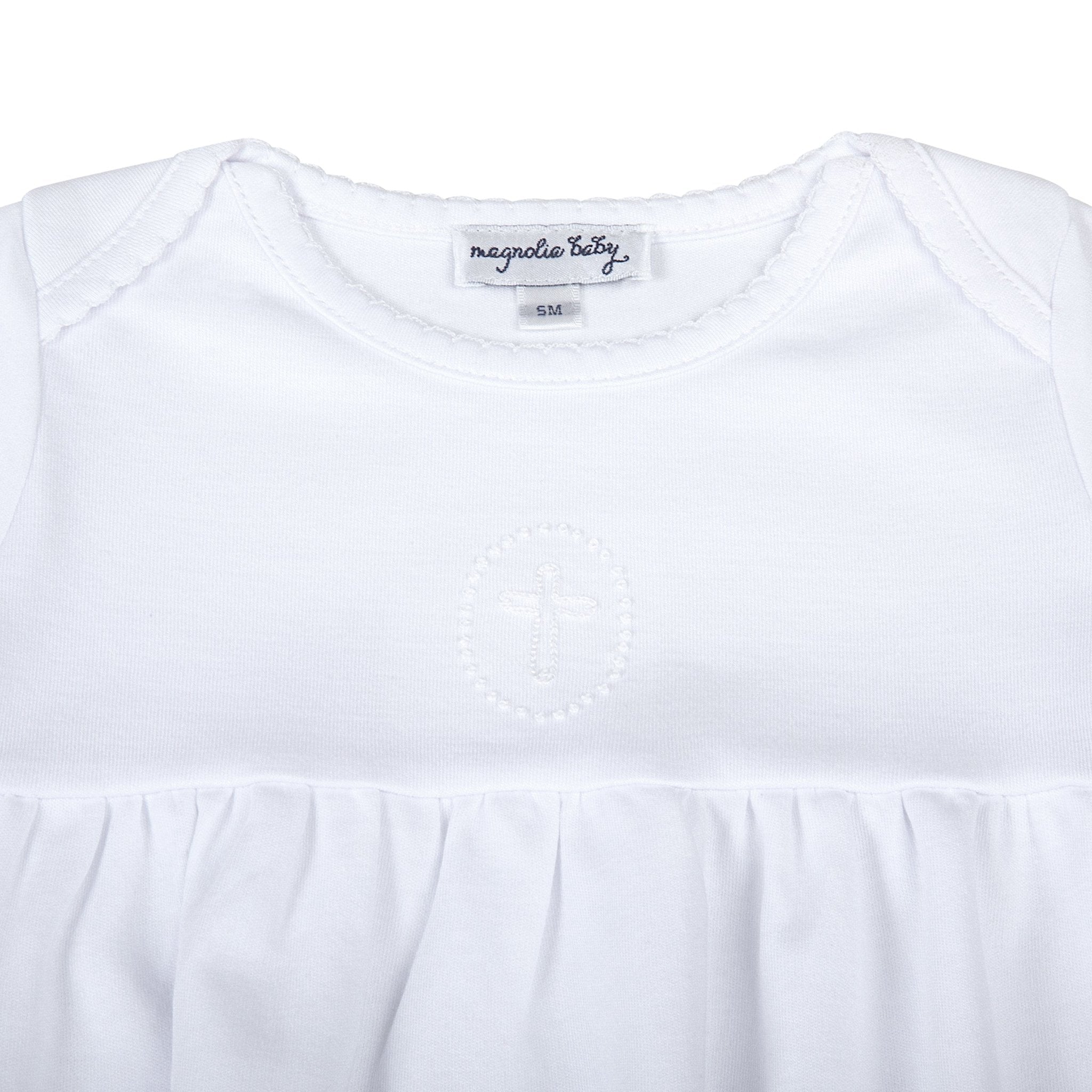 Blessed Embroidered Gown - White - Magnolia Baby Unisex