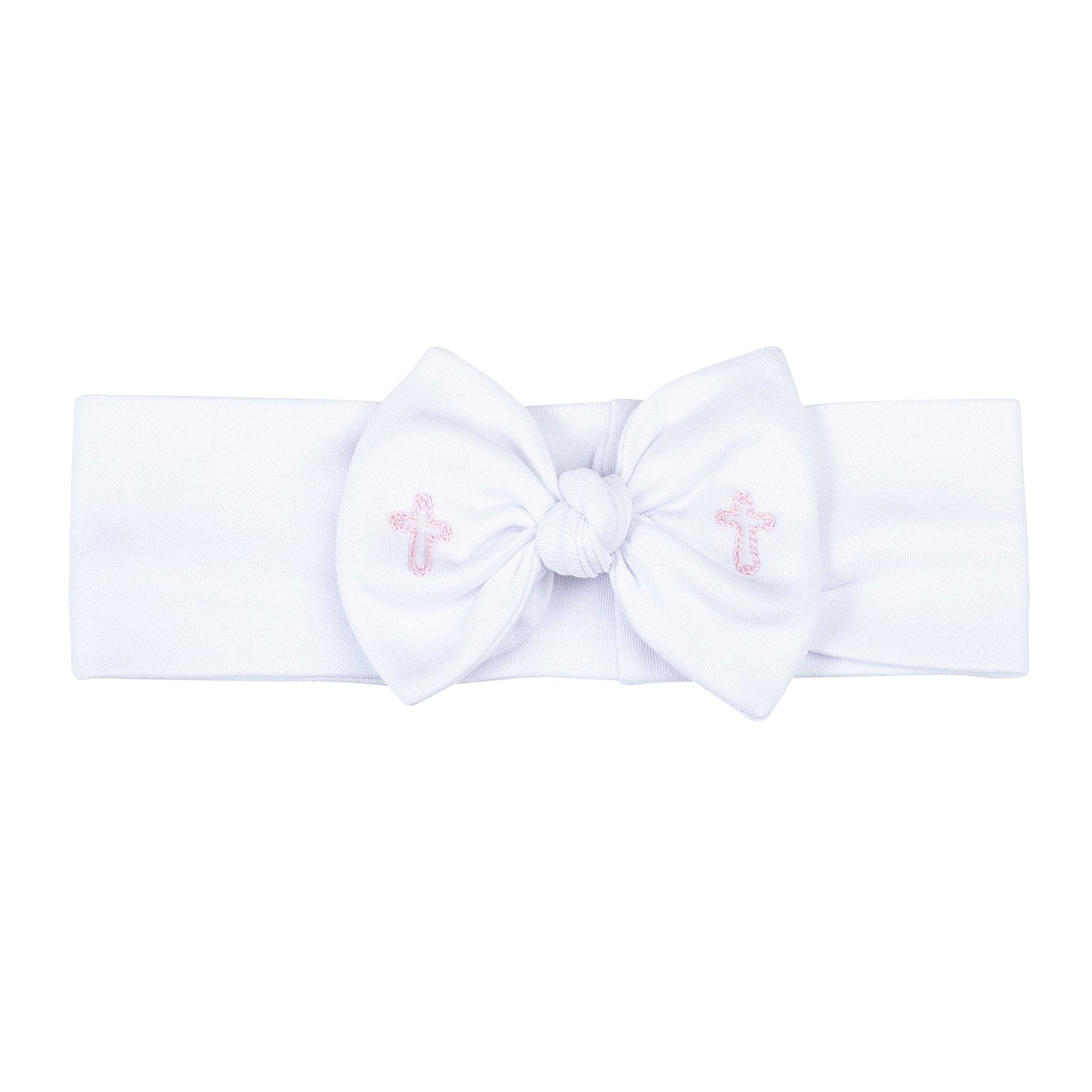 Blessed Embroidered Headband - Pink - Magnolia Baby Girl