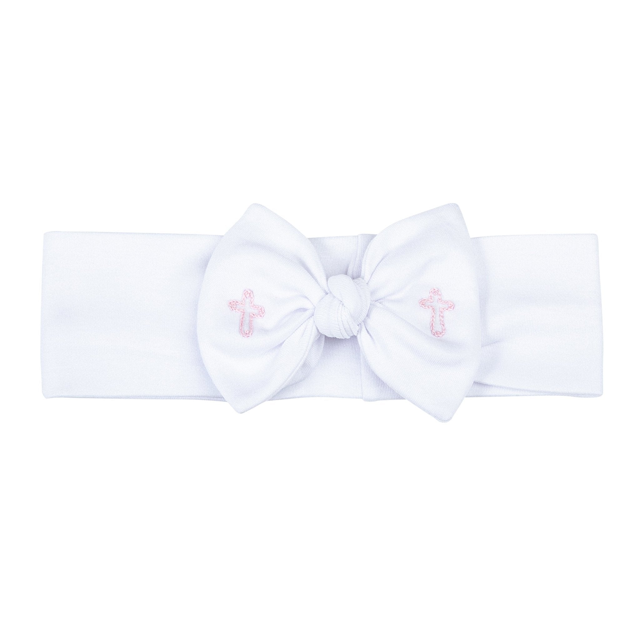 Blessed Embroidered Headband - Pink - Magnolia Baby Girl