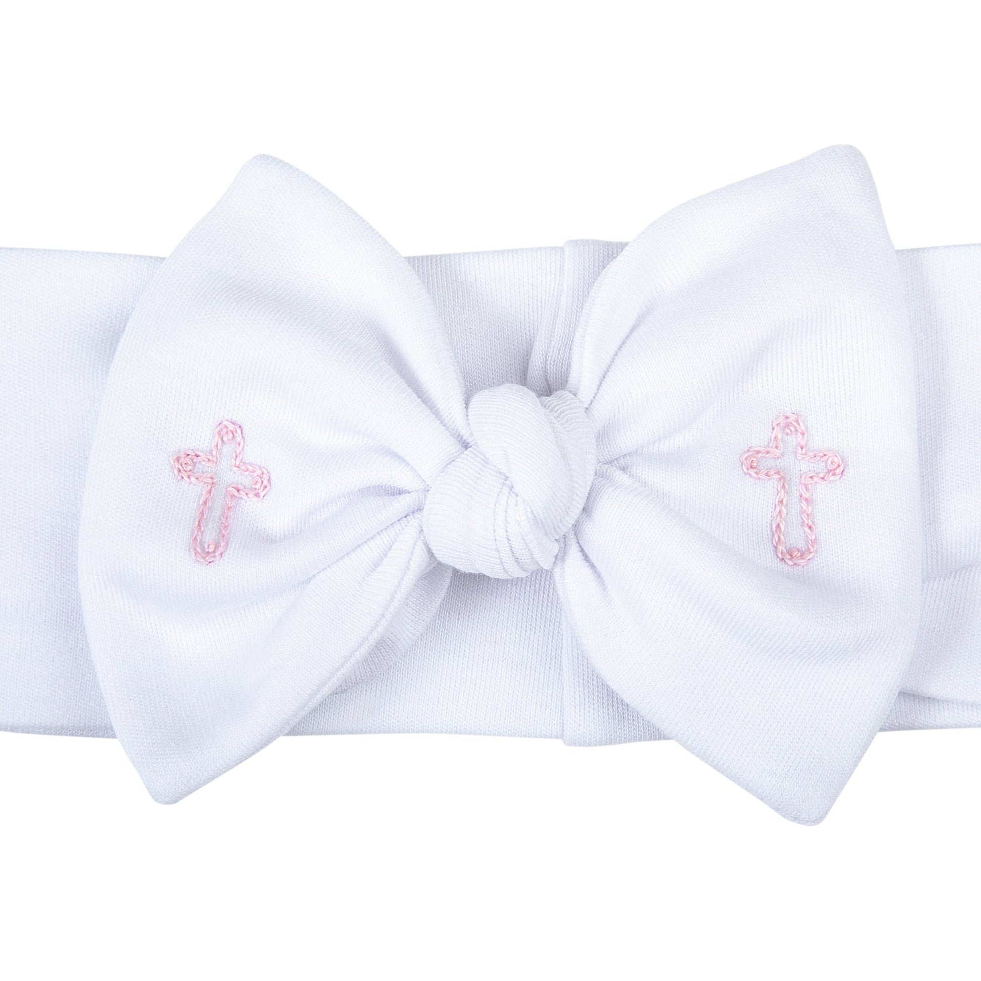 Blessed Embroidered Headband - Pink - Magnolia Baby Girl