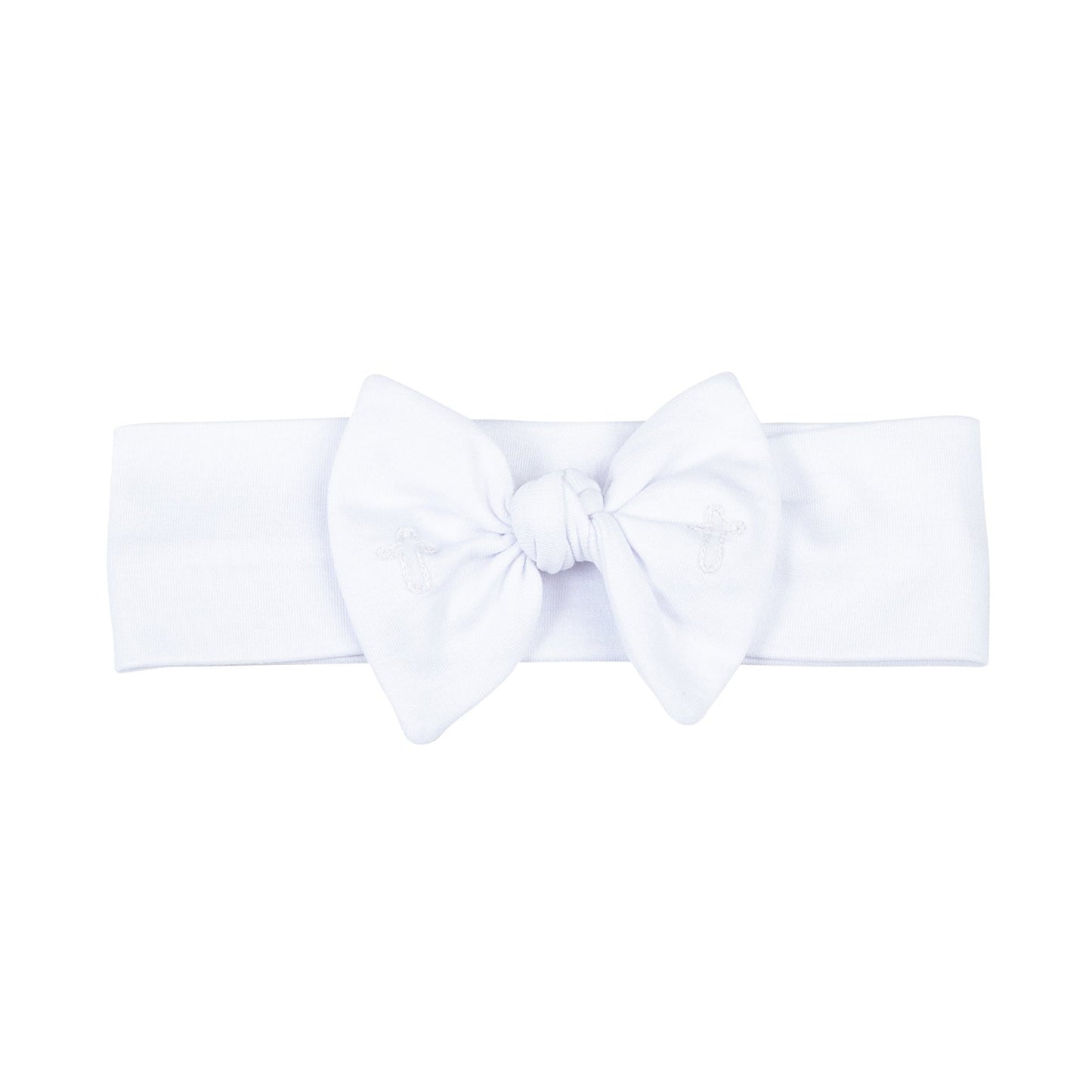 Blessed Embroidered Headband - White - Magnolia Baby Girl