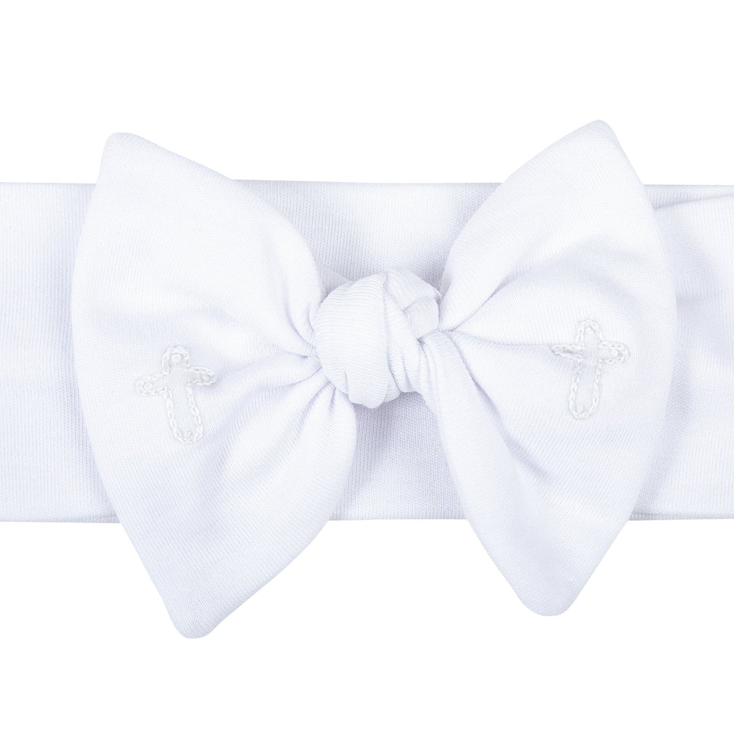 Blessed Embroidered Headband - White - Magnolia Baby Girl