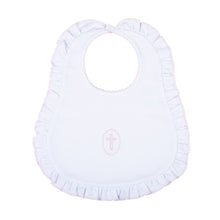  Blessed Fall 24 Embroidered Ruffle Bib - Pink - Magnolia BabyBib