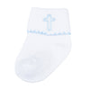 Blessed Fall 24 Embroidered Socks - Blue - Magnolia BabySocks