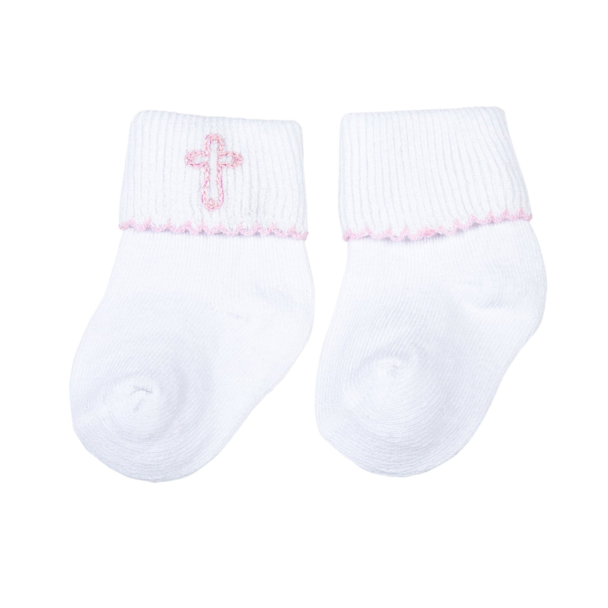 Blessed Embroidered Socks - Pink - Magnolia Baby Girl