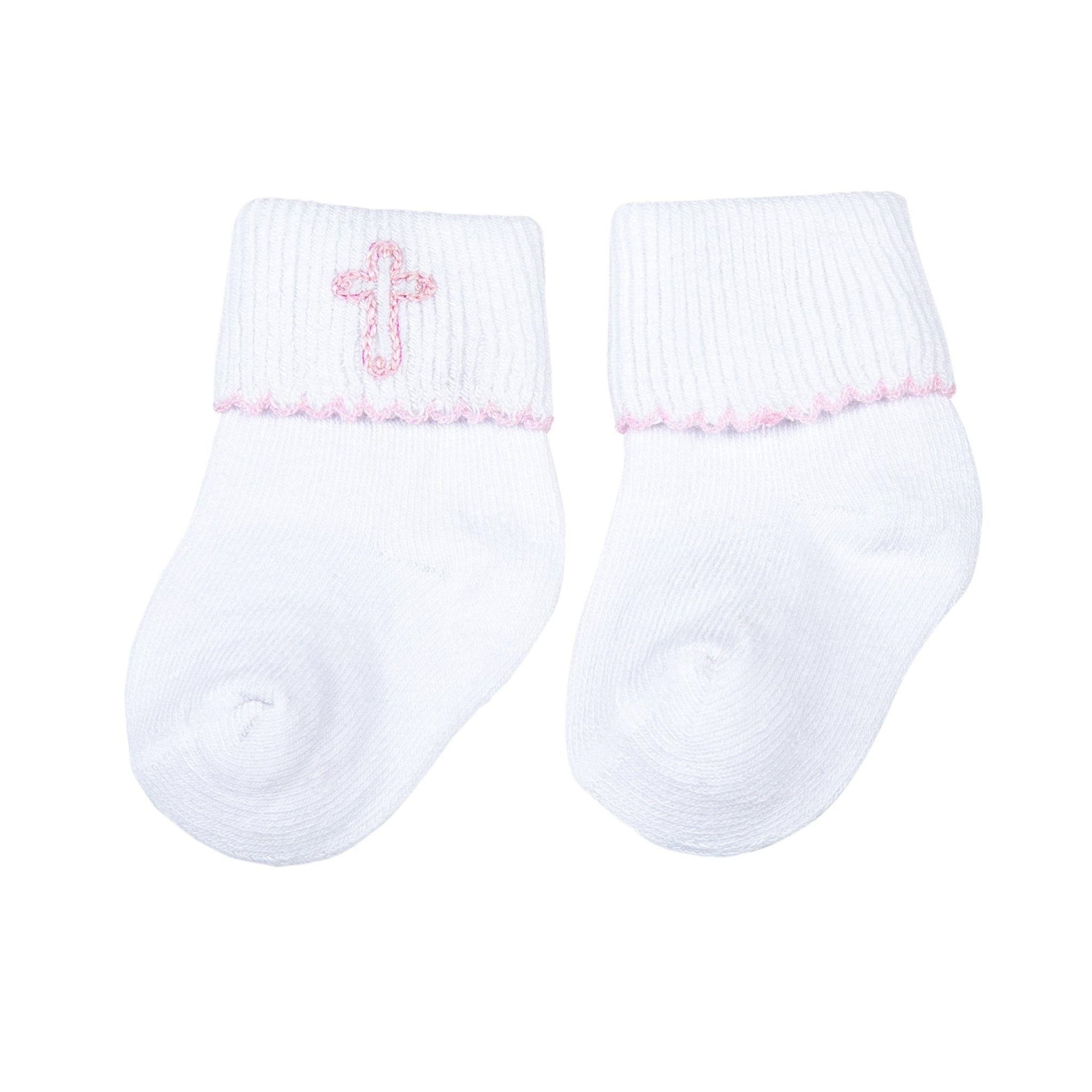 Blessed Embroidered Socks - Pink - Magnolia Baby Girl