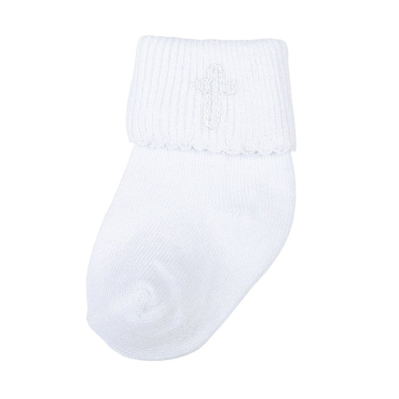 Blessed Fall 24 Embroidered Socks - White - Magnolia BabySocks