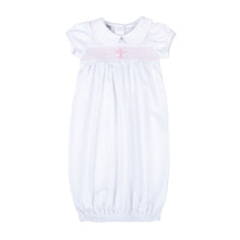  Blessed Fall 24 Smocked Short Sleeve Gown - Pink - Magnolia BabyGown