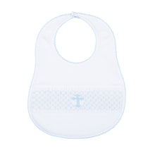  Blessed Smocked Bib - Light Blue - Magnolia BabyBib