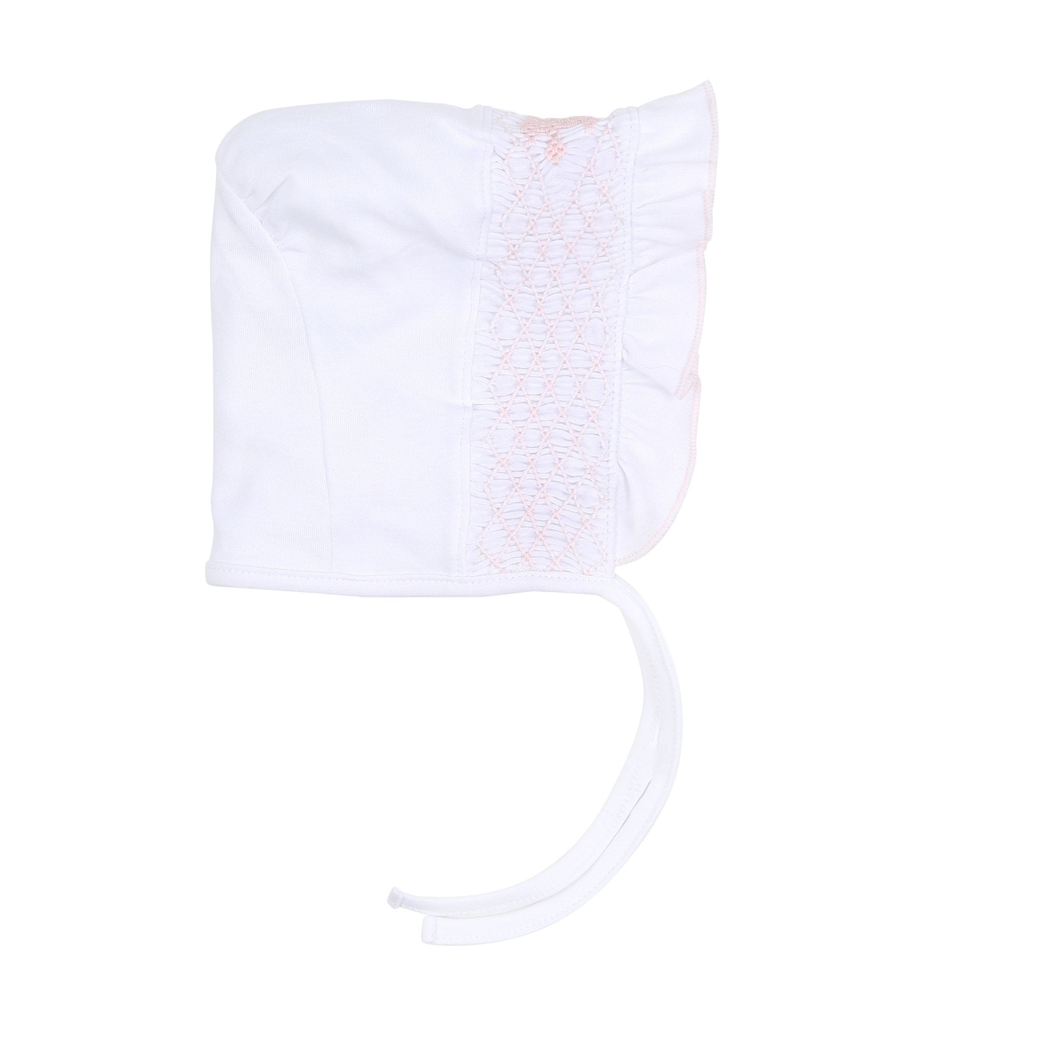 Blessed Smocked Bonnet - Pink - Magnolia Baby Girl