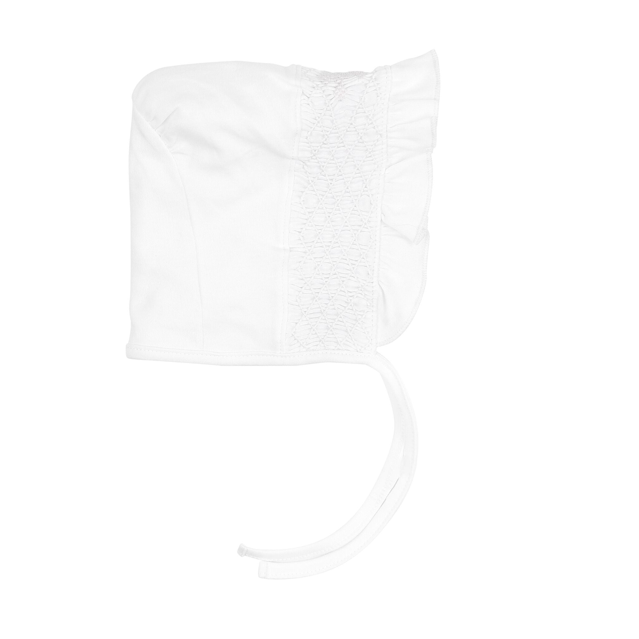 Blessed Smocked Bonnet - White - Magnolia Baby Girl