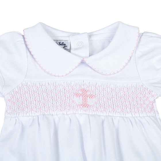 Blessed Smocked Bubble - Pink - Magnolia BabyBubble