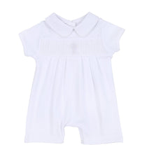  Blessed Smocked Collared Short Playsuit - White - Magnolia BabyShort Playsuit