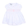 Blessed Smocked Collared Short Sleeve Dress - Pink - Magnolia BabyDress