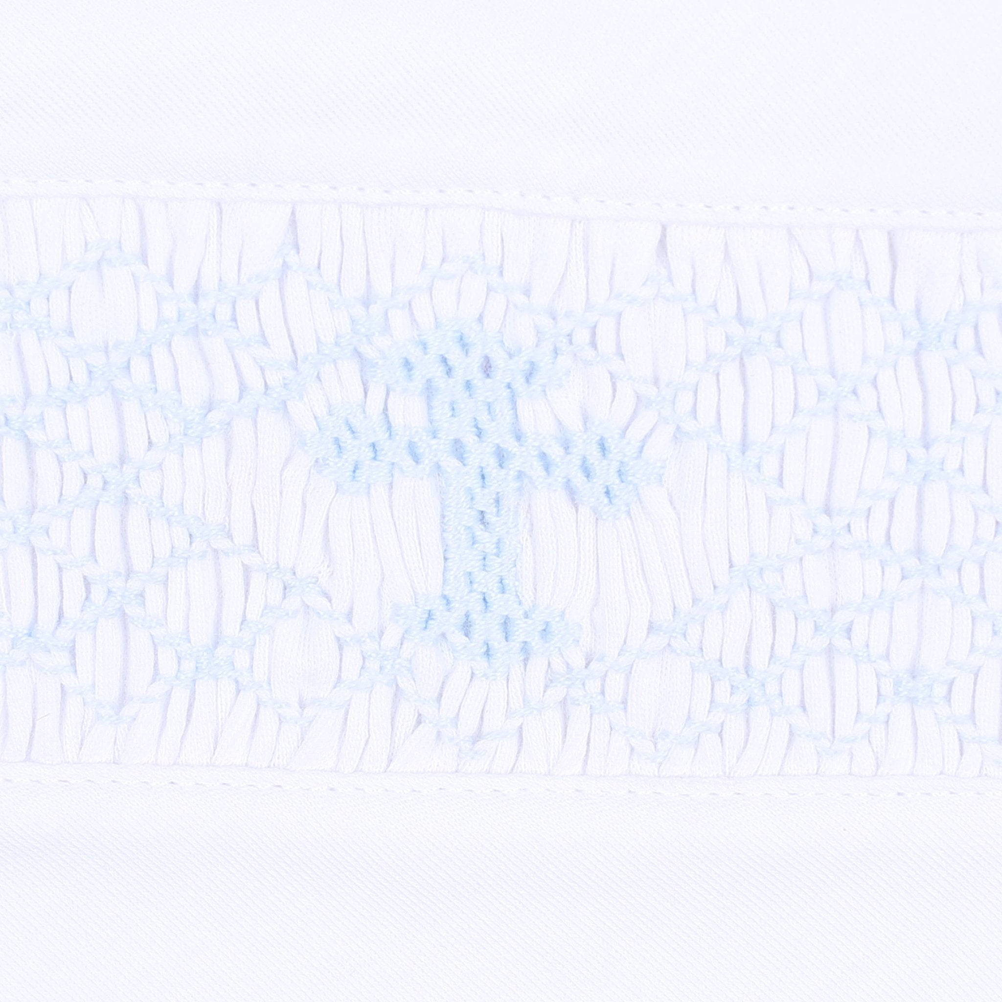 Blessed Smocked Collared Short Sleeve Gown - Blue - Magnolia BabyGown