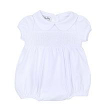  Blessed Smocked Girl Bubble - White - Magnolia BabyBubble