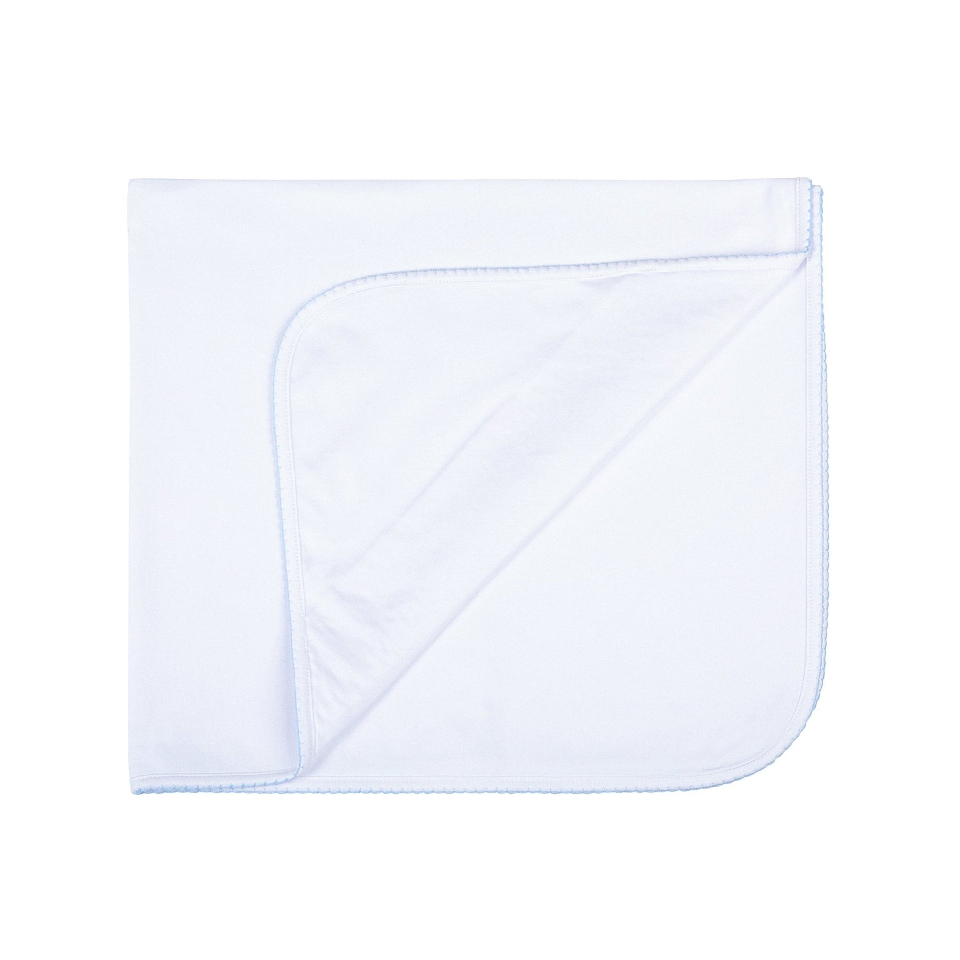 Blessed Smocked Receiving Blanket - Light Blue - Magnolia BabyReceiving Blanket