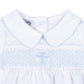 Blessed Smocked Short Sleeve Gown - Blue - Magnolia Baby Unisex