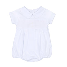  Blessed Smocked Unisex Bubble - White - Magnolia BabyBubble