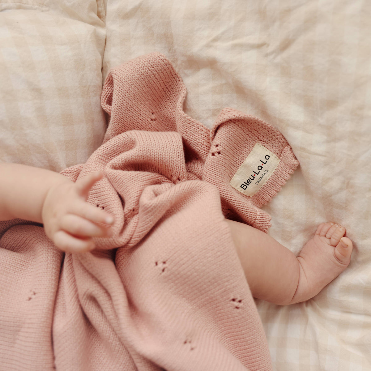 100% Organic Cotton Pointelle Swaddle Receiving Baby Blanket: Ballet Slipper