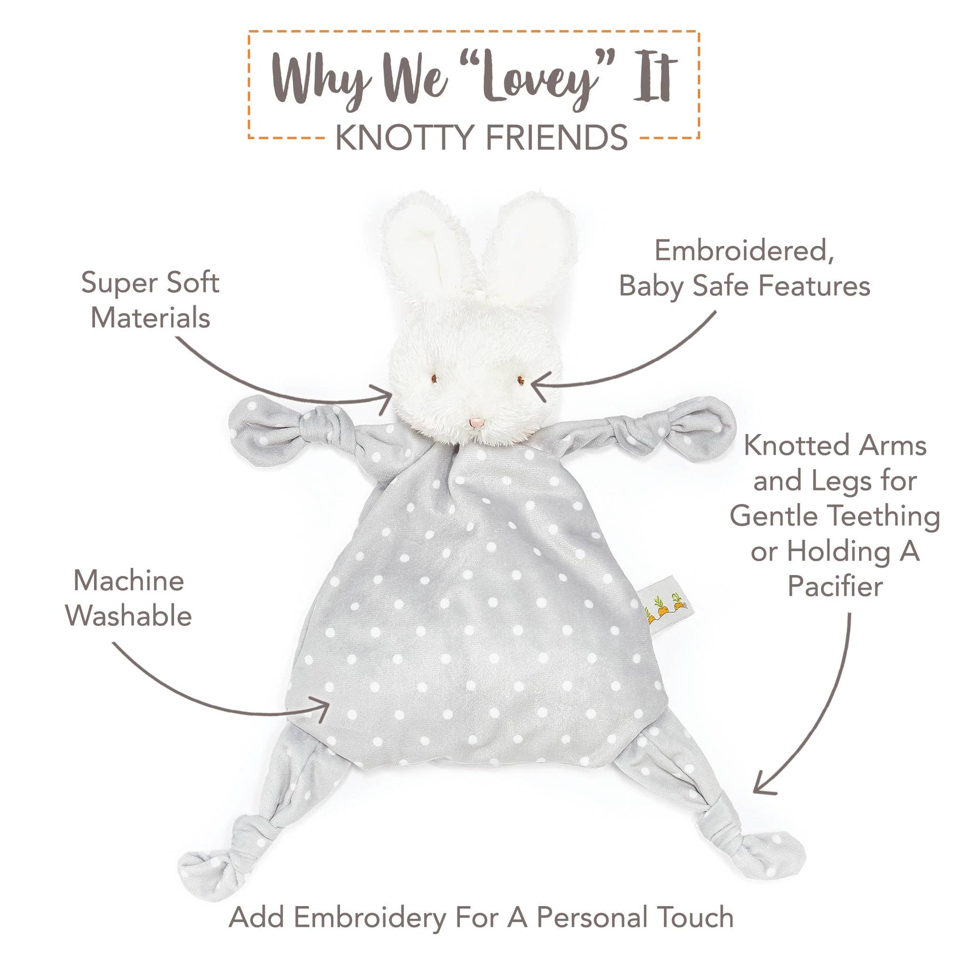 Bloom Bunny Knotty Friend - Magnolia BabySoft Toy