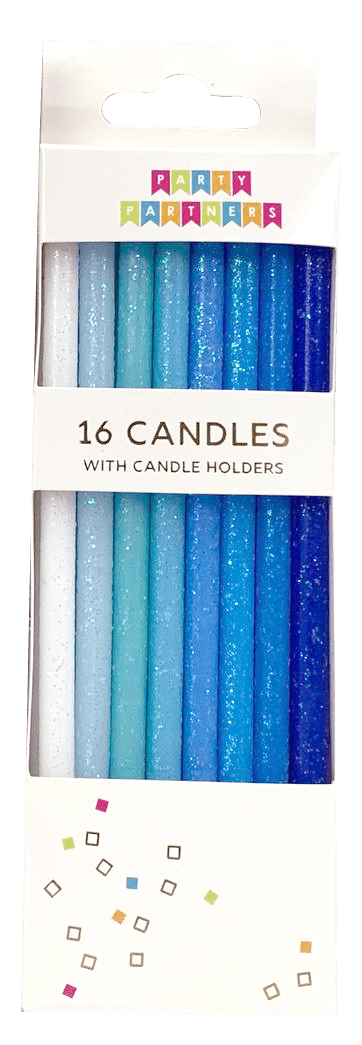 Blue Gradient Glitter Birthday Candles - Magnolia BabyBirthday Candles
