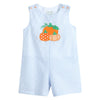 Blue Seersucker Pumpkin Shortalls - Magnolia BabyShortall