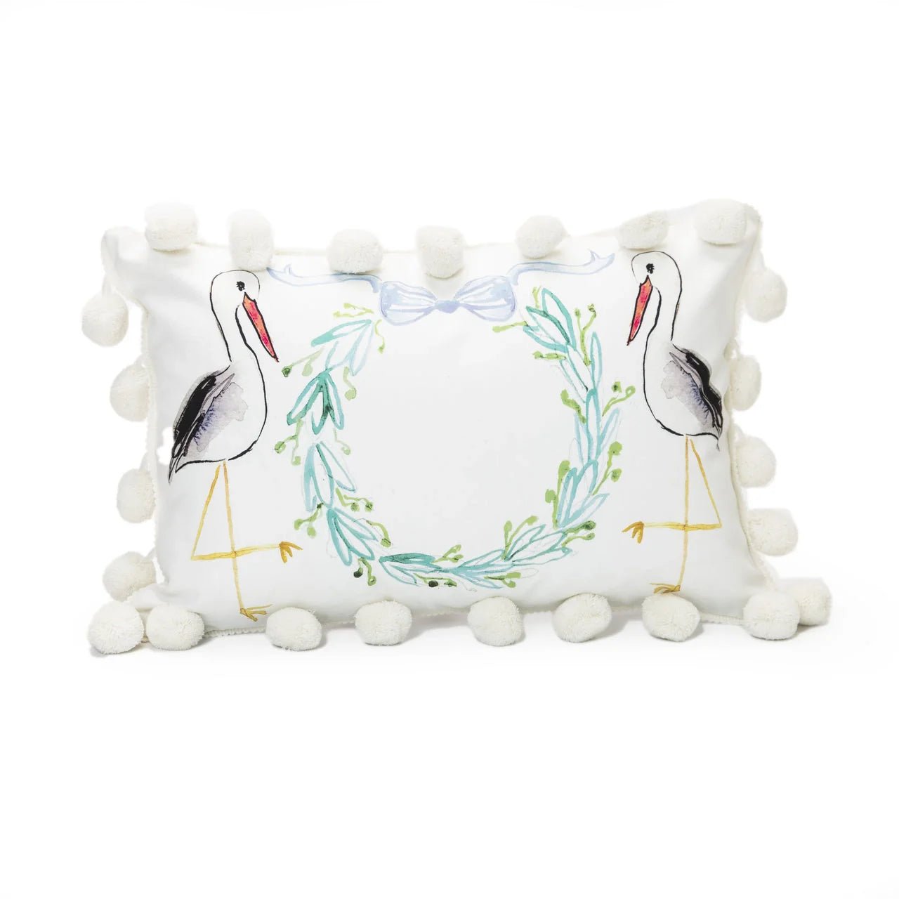 Blue Stork Pillow Sham with Pillow Insert - Magnolia BabyPillow