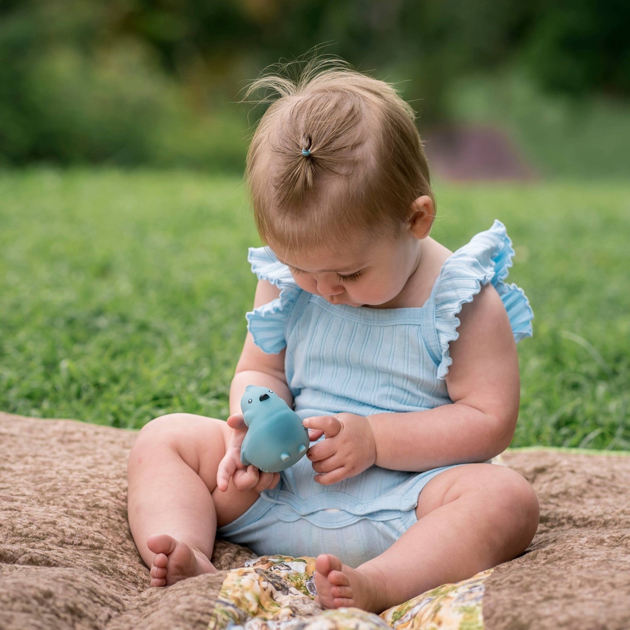 Bluebird Natural Rubber Teether, Rattle, & Bath Toy - Magnolia BabyTeether