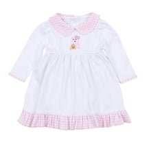  Boo Crew! Applique Collared Long Sleeve Dress - Pink - Magnolia BabyDress