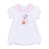 Boo Crew! Applique Collared Short Sleeve Bubble - Pink - Magnolia BabyBubble