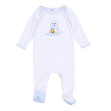  Boo Crew! Applique My First Halloween Lap Footie - Light Blue - Magnolia BabyFootie