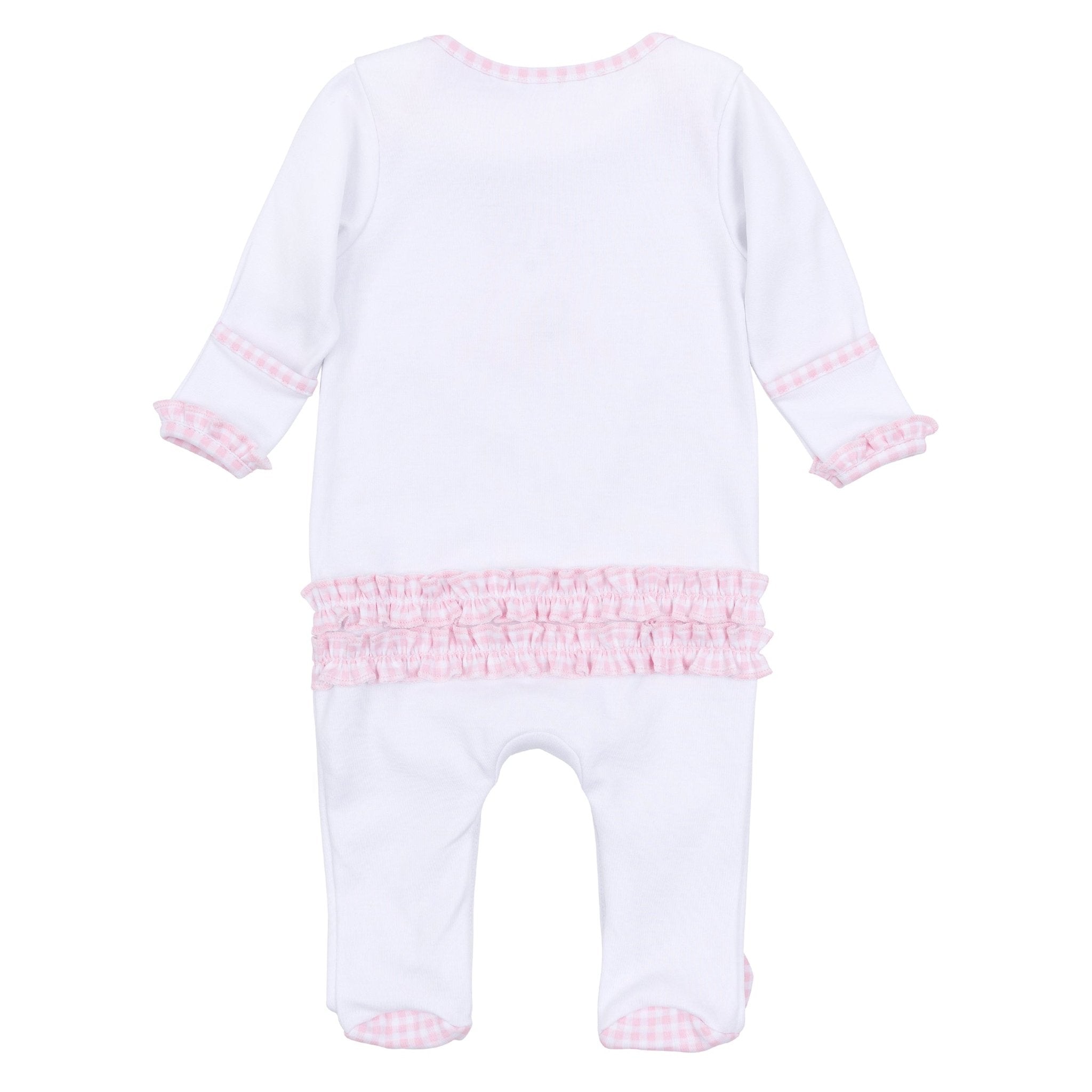 Boo Crew! Applique My First Halloween Ruffle Lap Footie - Pink - Magnolia BabyFootie