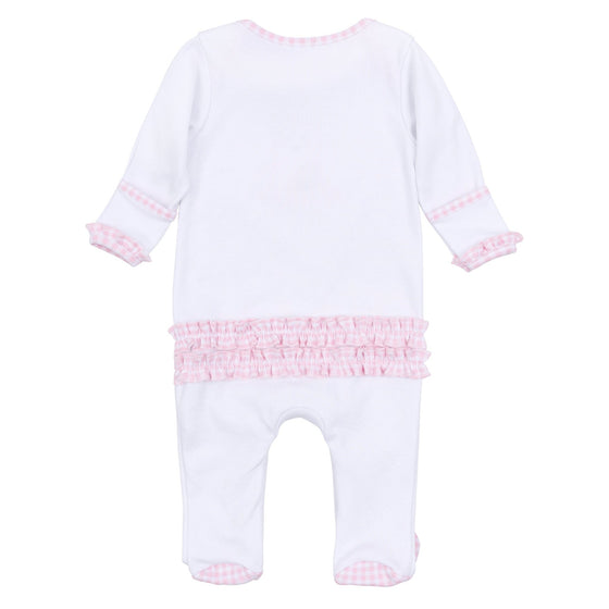 Boo Crew! Applique My First Halloween Ruffle Lap Footie - Pink - Magnolia BabyFootie