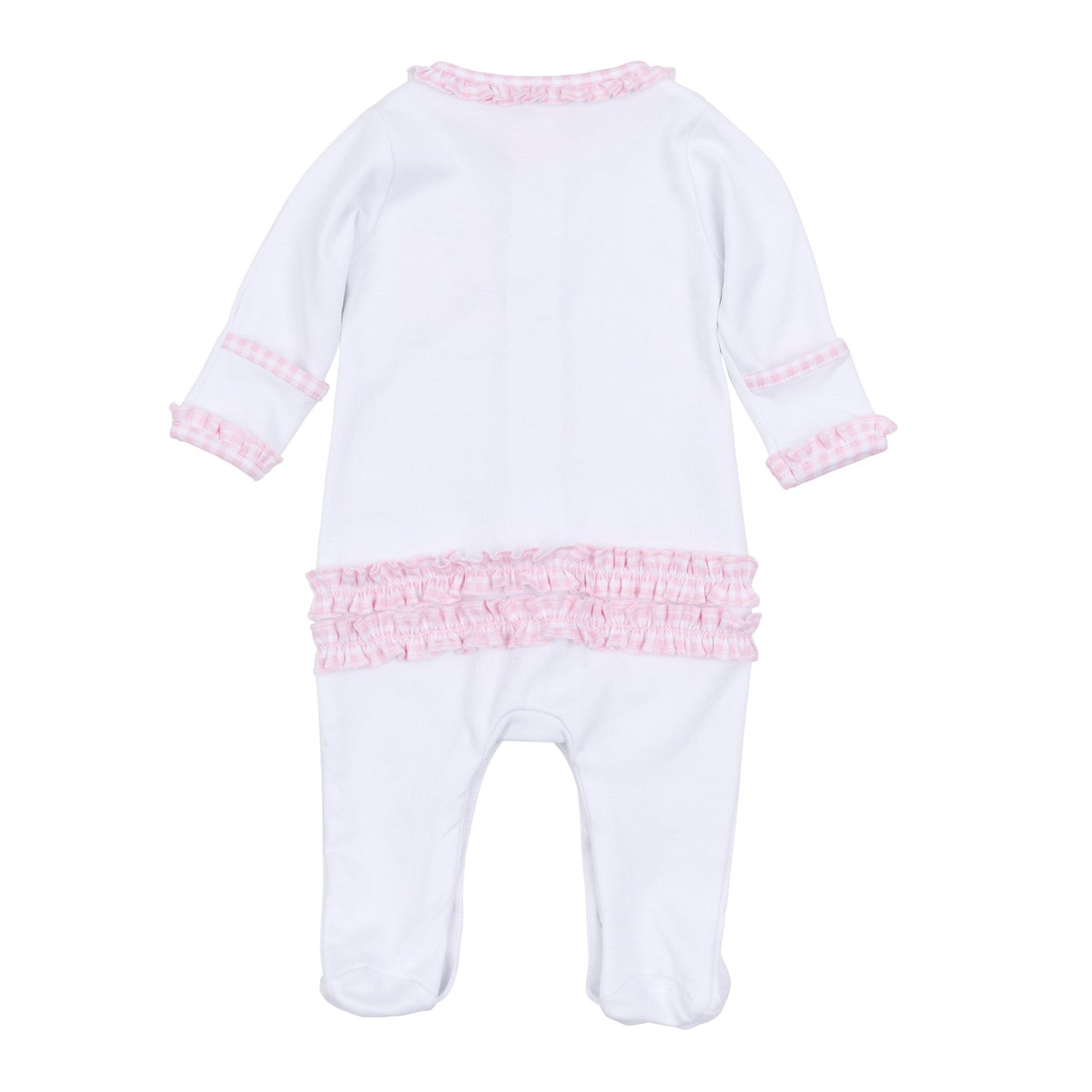 Boo Crew! Applique Ruffle Footie - Pink - Magnolia BabyFootie
