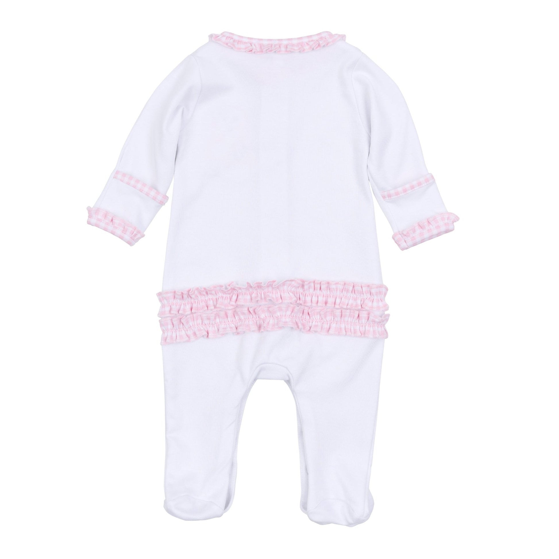 Boo Crew! Applique Ruffle Footie - Pink - Magnolia BabyFootie