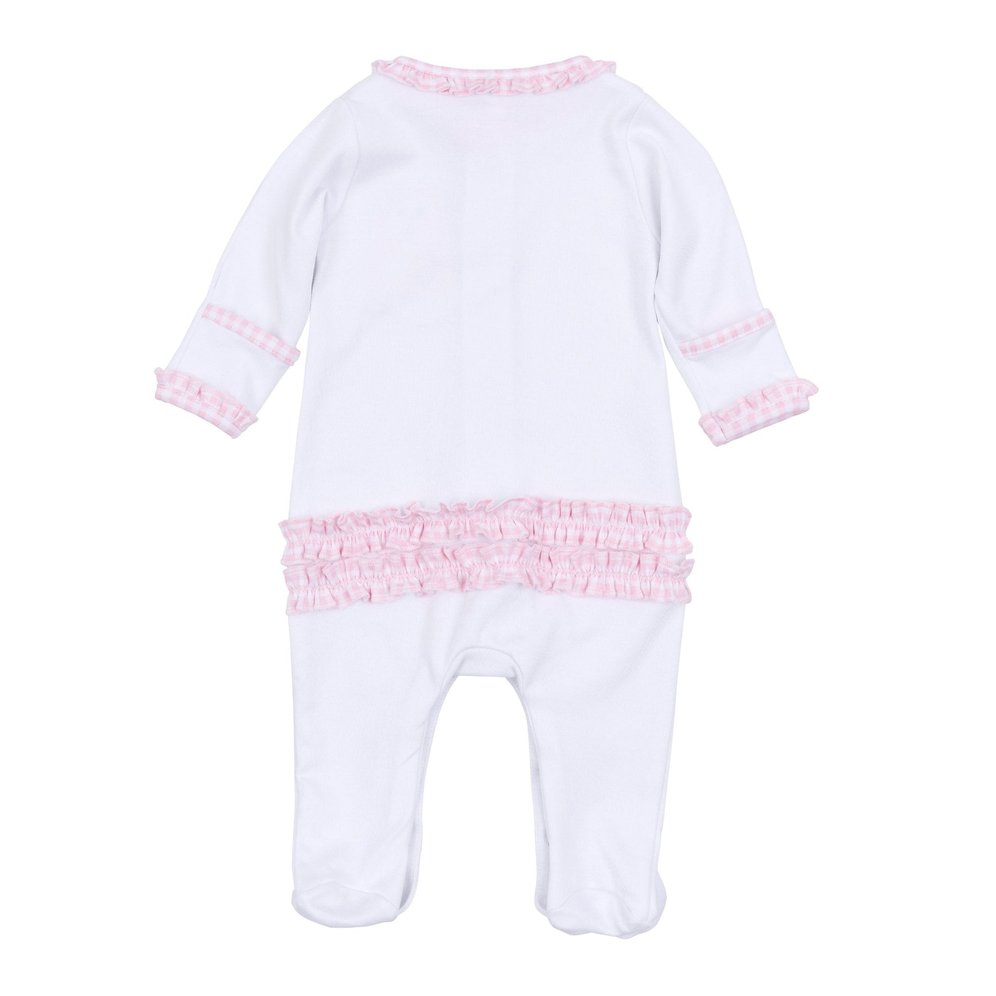 Boo Crew! Applique Ruffle Footie - Pink - Magnolia BabyFootie