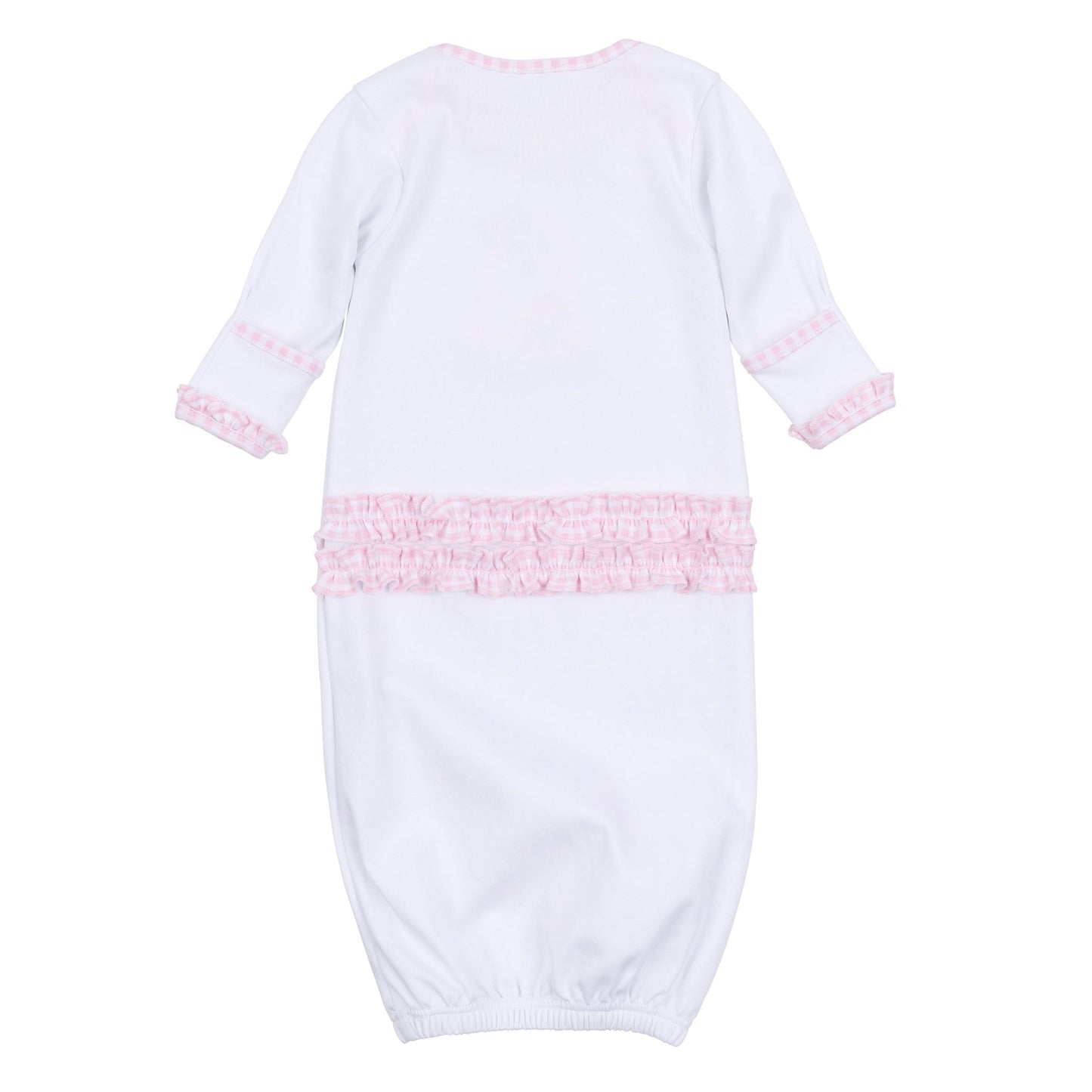 Boo Crew! Applique Ruffle Lap Gown - Pink - Magnolia BabyGown