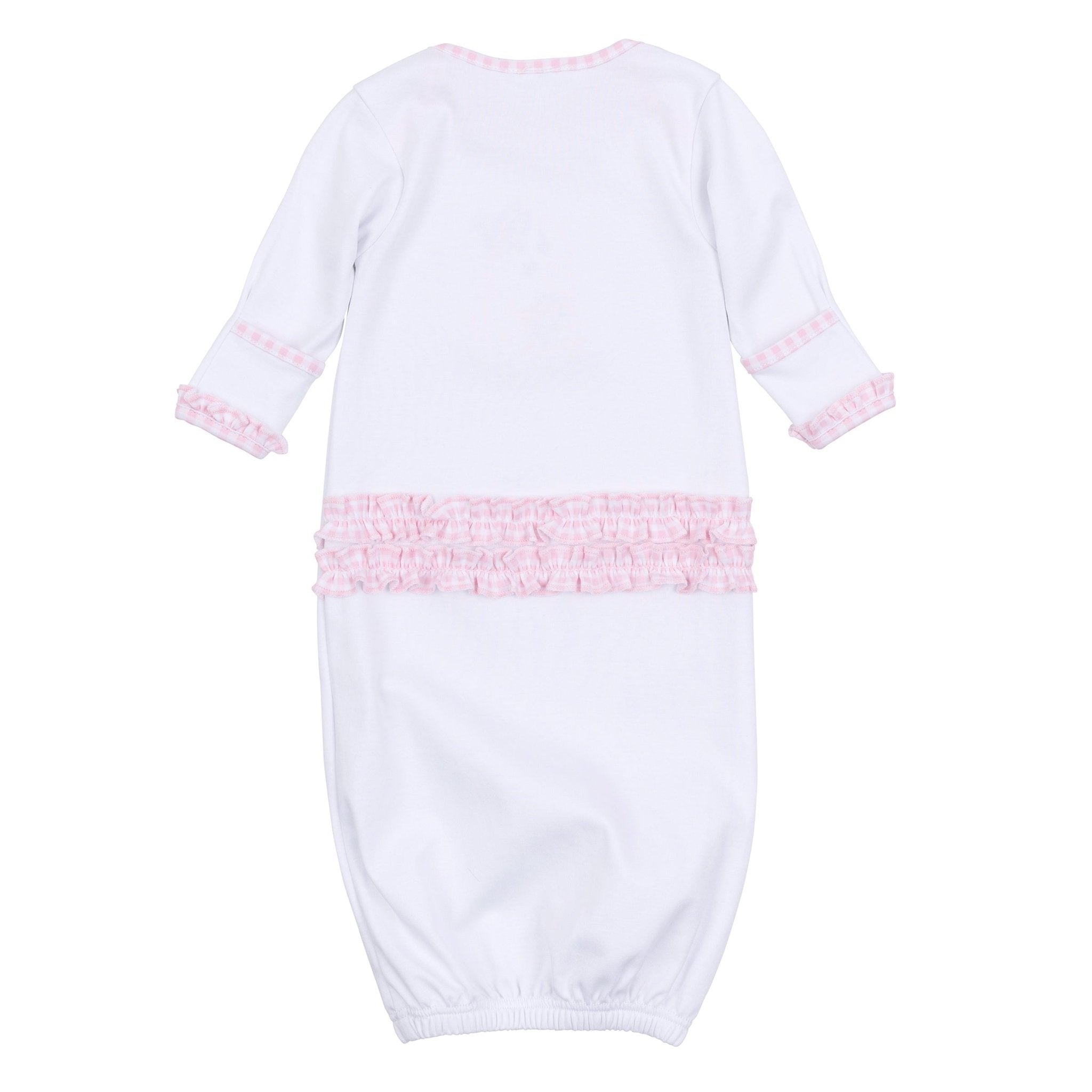 Boo Crew! Applique Ruffle Lap Gown - Pink - Magnolia BabyGown