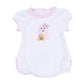 Boo Crew! Applique Ruffle Short Sleeve Bubble - Pink - Magnolia BabyBubble