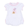 Boo Crew! Applique Ruffle Short Sleeve Bubble - Pink - Magnolia BabyBubble