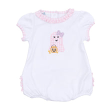  Boo Crew! Applique Ruffle Short Sleeve Bubble - Pink - Magnolia BabyBubble