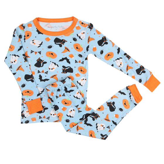 Boo to You! Infant/Toddler Long Pajamas - Blue - Magnolia BabyLong Pajamas