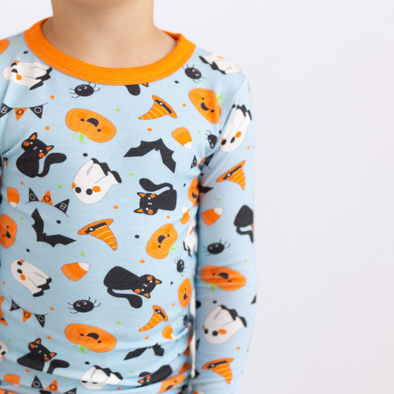 Boo to You! Long Pajamas - Blue - Magnolia BabyLong Pajamas