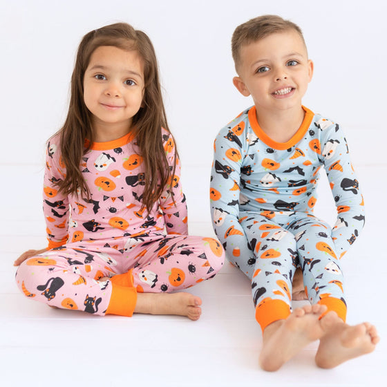 Boo to You! Long Pajamas - Blue - Magnolia BabyLong Pajamas